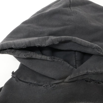 BALENCIAGA バレンシアガ 美品 24SS 739024 TQVE7 コットン スローガンプリント スウェットフーディプルオーバー パーカー トップス 2