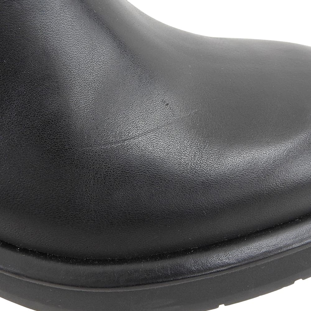 CHLOE クロエ 美品 Coddington レザー フラットロングブーツ シューズ レディース ブラック×ゴールド 37 042432E シューズ 37