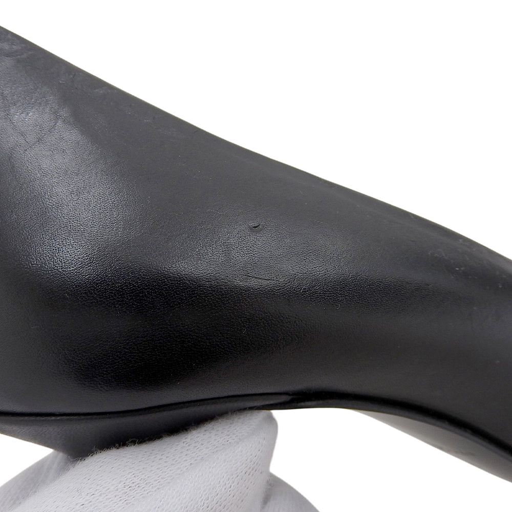 VANDA NOVAK ヴァンダ ノヴァク 新品同様 アテナディープブラック ゴールドボール ポインテッドトゥ ヒールパンプス レディース 黒 36 シューズ 36