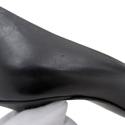 VANDA NOVAK ヴァンダ ノヴァク 新品同様 アテナディープブラック ゴールドボール ポインテッドトゥ ヒールパンプス レディース 黒 36 シューズ 36