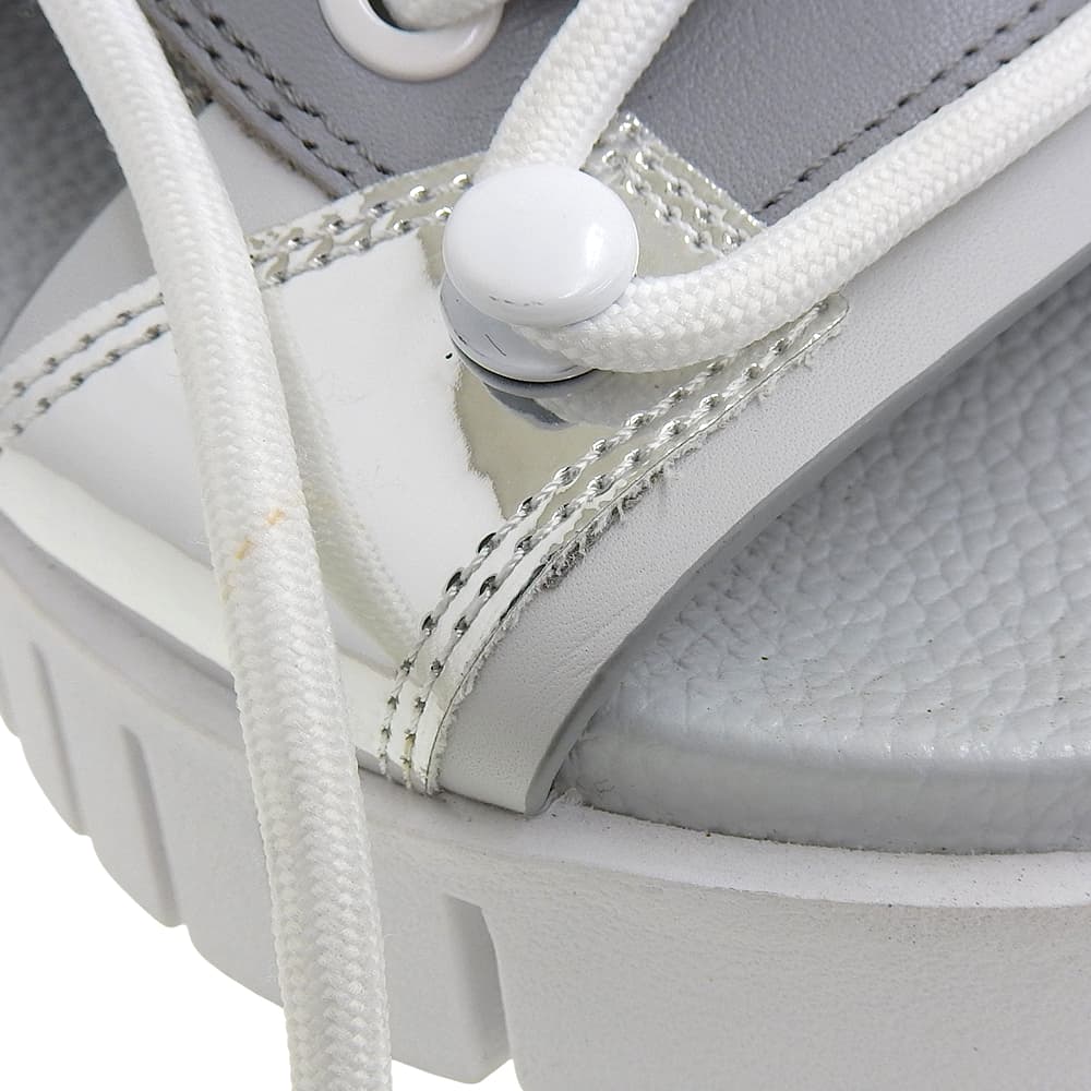 UNITED NUDE ユナイテッドヌード 美品 Delta Sporty レザー レースアップ 厚底サンダル レディース グレー×シルバー 36 25SS シューズ 36