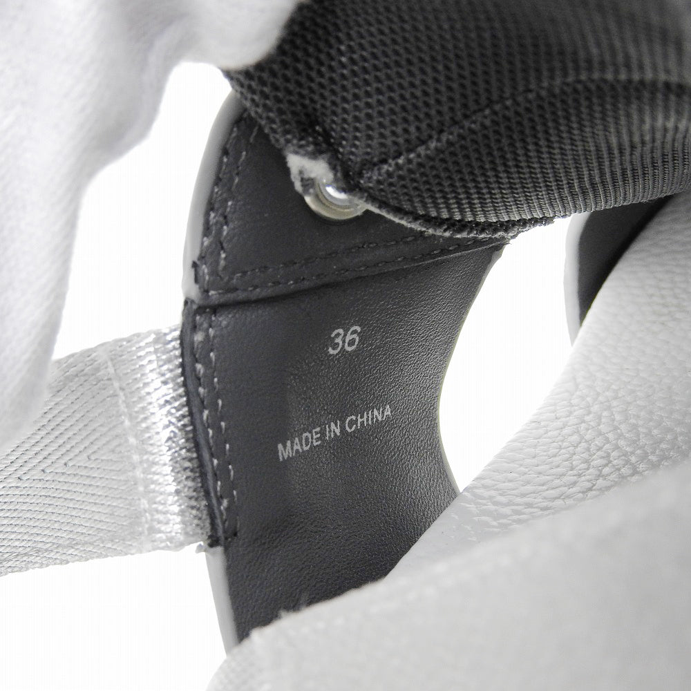 UNITED NUDE ユナイテッドヌード 美品 Delta Sporty レザー レースアップ 厚底サンダル レディース グレー×シルバー 36 25SS シューズ 36