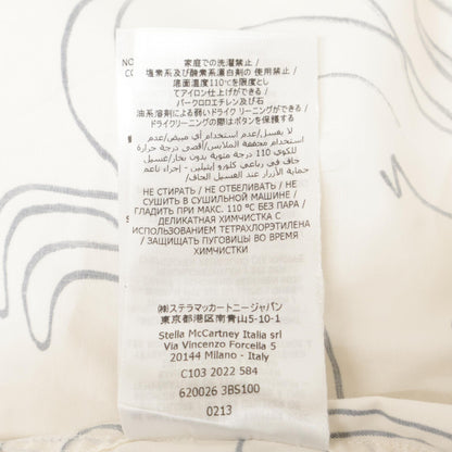 STELLA McCARTNEY ステラマッカートニー 美品 620026 3BS100 コットン アニマル柄 ボウタイパフスリーブ ブラウス 36