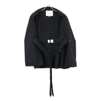 SETCHU セッチュウ 新品同様 U241J014W028 ヴァージンウール サイドベンツ ダブルブレスト ベルテッドオーバーサイズ ジャケット O