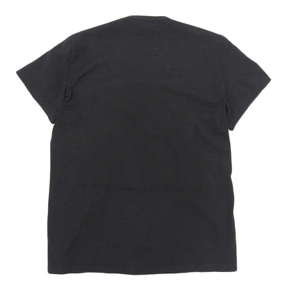 BALLY バリー 美品 コットン×カシミヤ Bロゴ クルーネック ショートスリーブカットソー トップス レディース ブラック XS トップス XS