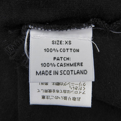 BALLY バリー 美品 コットン×カシミヤ Bロゴ クルーネック ショートスリーブカットソー トップス レディース ブラック XS トップス XS