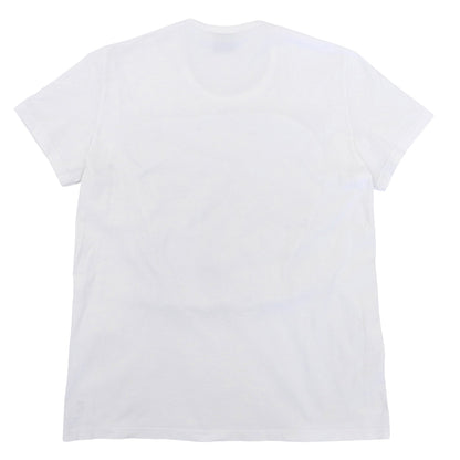 BALLY バリー 美品 コットン×カシミヤ Bロゴ クルーネック ショートスリーブ カットソー Tシャツ レディース ホワイト XS トップス XS