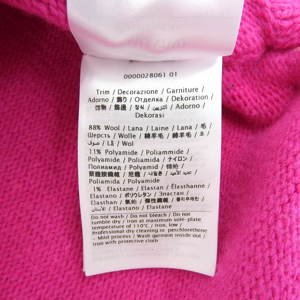 VALENTINO ヴァレンティノ ヴァージンウール サイドリボン ニットプルオーバー トップス レディース ピンク XXS 1B0KC40R7KH 22AW トップス XXS