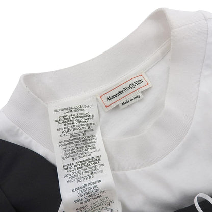 Alexander McQueen アレキサンダーマックイーン 美品 アシンメトリー レイヤード カットソー ブラウス ブラック×ホワイト 40 707098 トップス 40