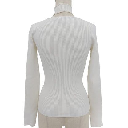 COPERNI コペルニ 美品 ビスコース カットアウトデザイン リブニットソー アイボリー S COPML02BIS600C トップス レディース ホワイト トップス S