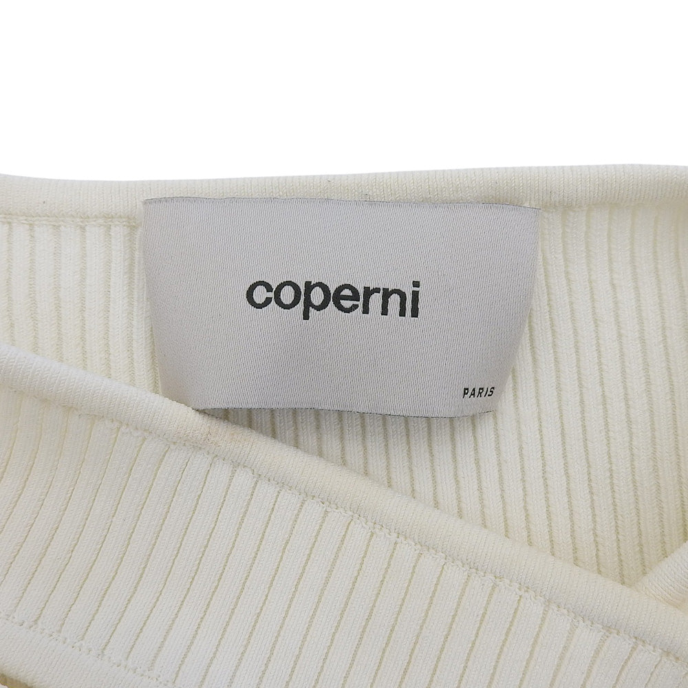 COPERNI コペルニ 美品 ビスコース カットアウトデザイン リブニットソー アイボリー S COPML02BIS600C トップス レディース ホワイト トップス S