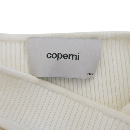 COPERNI コペルニ 美品 ビスコース カットアウトデザイン リブニットソー アイボリー S COPML02BIS600C トップス レディース ホワイト トップス S