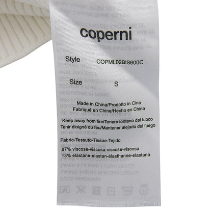 COPERNI コペルニ 美品 ビスコース カットアウトデザイン リブニットソー アイボリー S COPML02BIS600C トップス レディース ホワイト トップス S