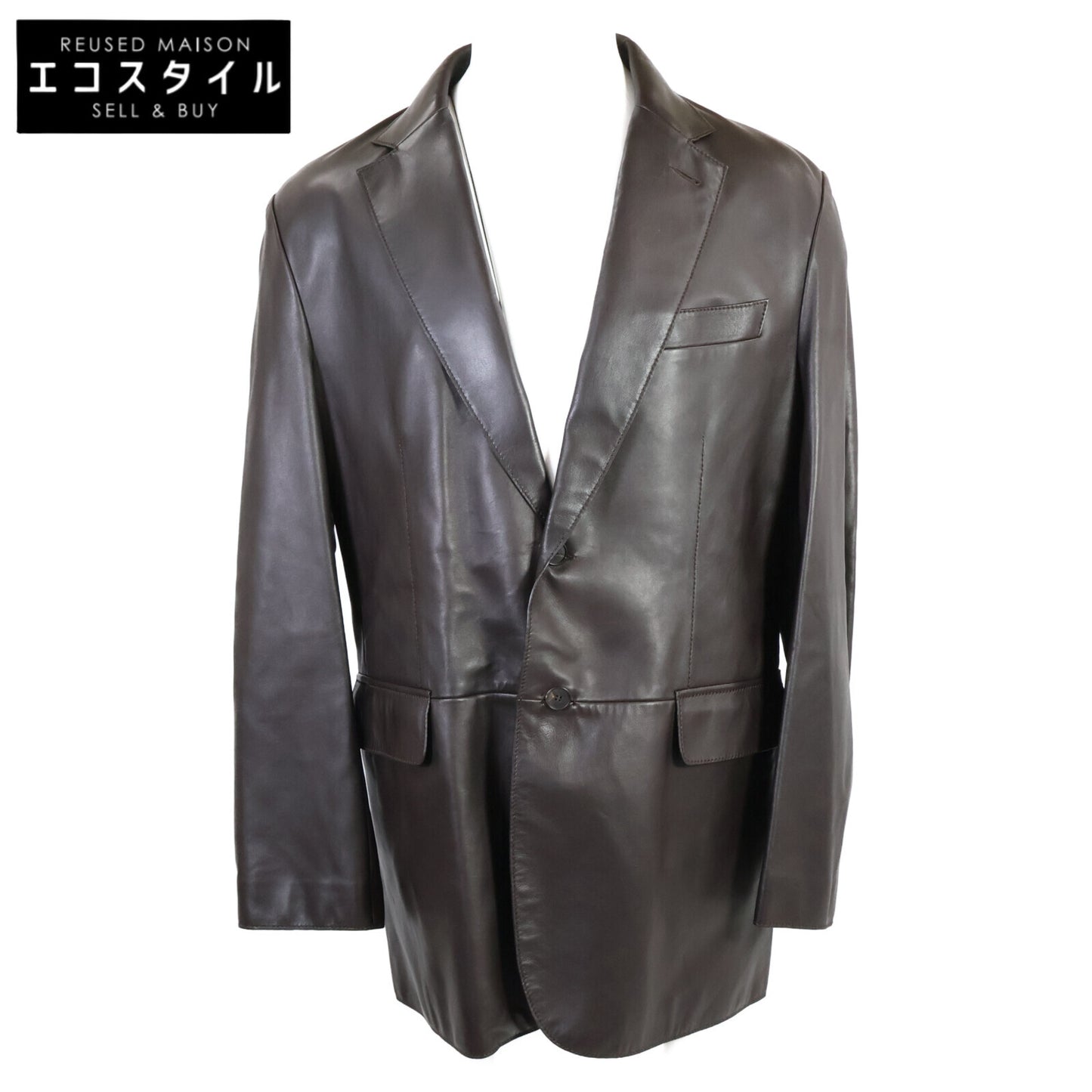 Brioni ブリオーニ 美品 国内正規 ラムレザー 2Bテーラード ジャケット 54