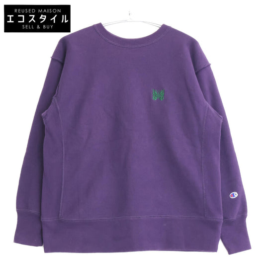 Champion チャンピオン 【×NEEDLES×BEAMS BOY】CWSS015 パピヨン刺繍 REVERSE WEAVE スウェット トップス S