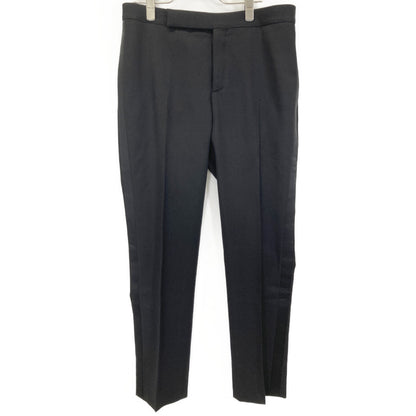 SAINT LAURENT PARIS サンローランパリ 607849 22年製 ﾌﾞﾗｯｸ ｽﾓｰｷﾝｸﾞ ｻｲﾄﾞﾗｲﾝｽﾗｯｸｽﾊﾟﾝﾂ ボトムス 46