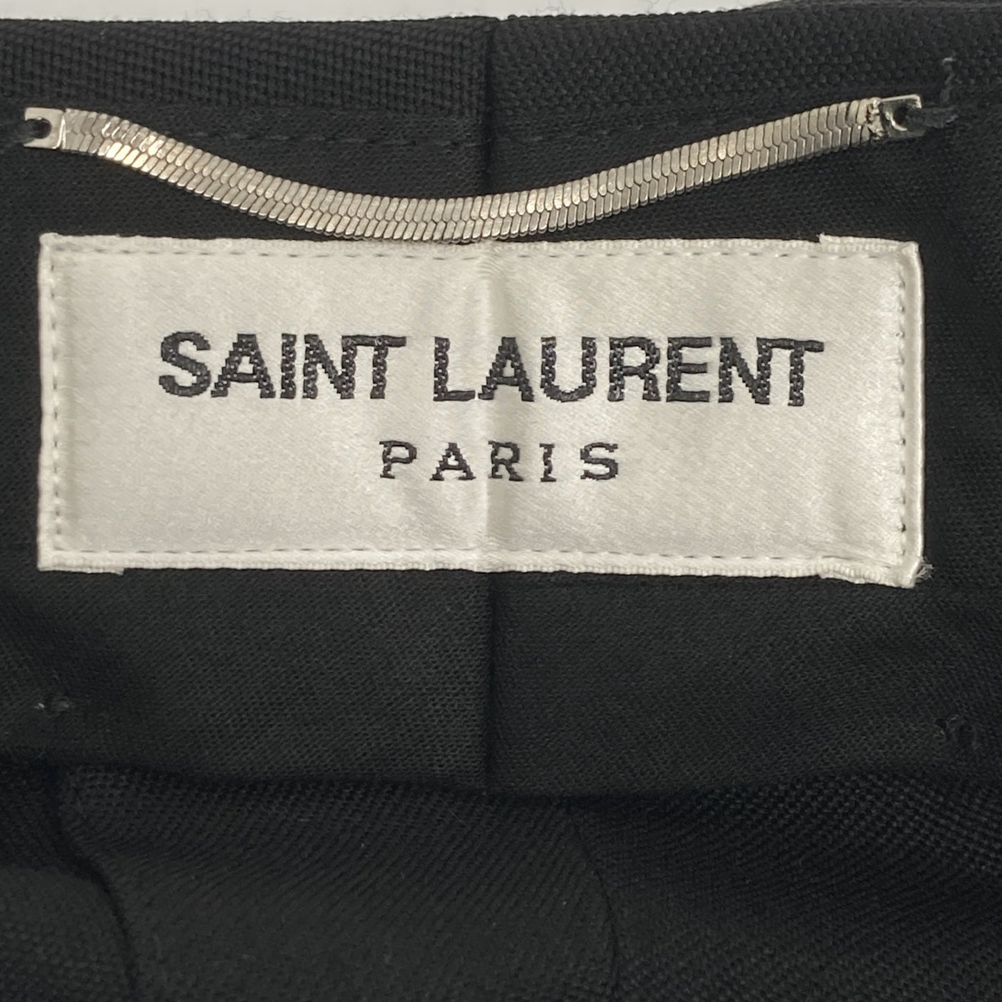 SAINT LAURENT PARIS サンローランパリ 607849 22年製 ﾌﾞﾗｯｸ ｽﾓｰｷﾝｸﾞ ｻｲﾄﾞﾗｲﾝｽﾗｯｸｽﾊﾟﾝﾂ ボトムス 46