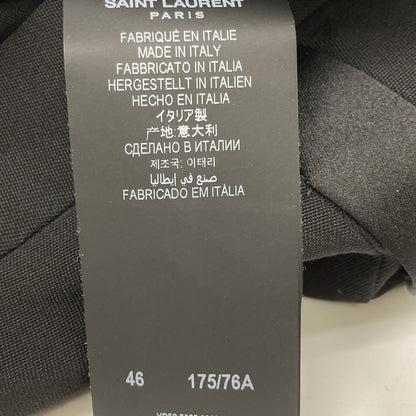 SAINT LAURENT PARIS サンローランパリ 607849 22年製 ﾌﾞﾗｯｸ ｽﾓｰｷﾝｸﾞ ｻｲﾄﾞﾗｲﾝｽﾗｯｸｽﾊﾟﾝﾂ ボトムス 46
