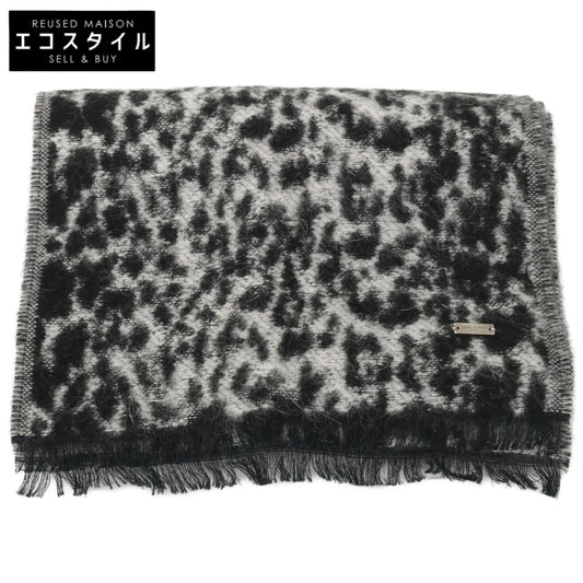 SAINT LAURENT PARIS サンローランパリ レオパード柄 ナロー マフラー