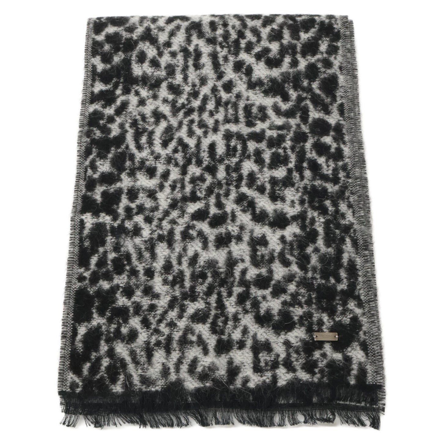 SAINT LAURENT PARIS サンローランパリ レオパード柄 ナロー マフラー