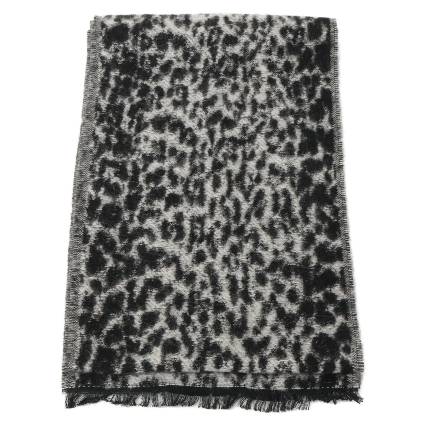 SAINT LAURENT PARIS サンローランパリ レオパード柄 ナロー マフラー