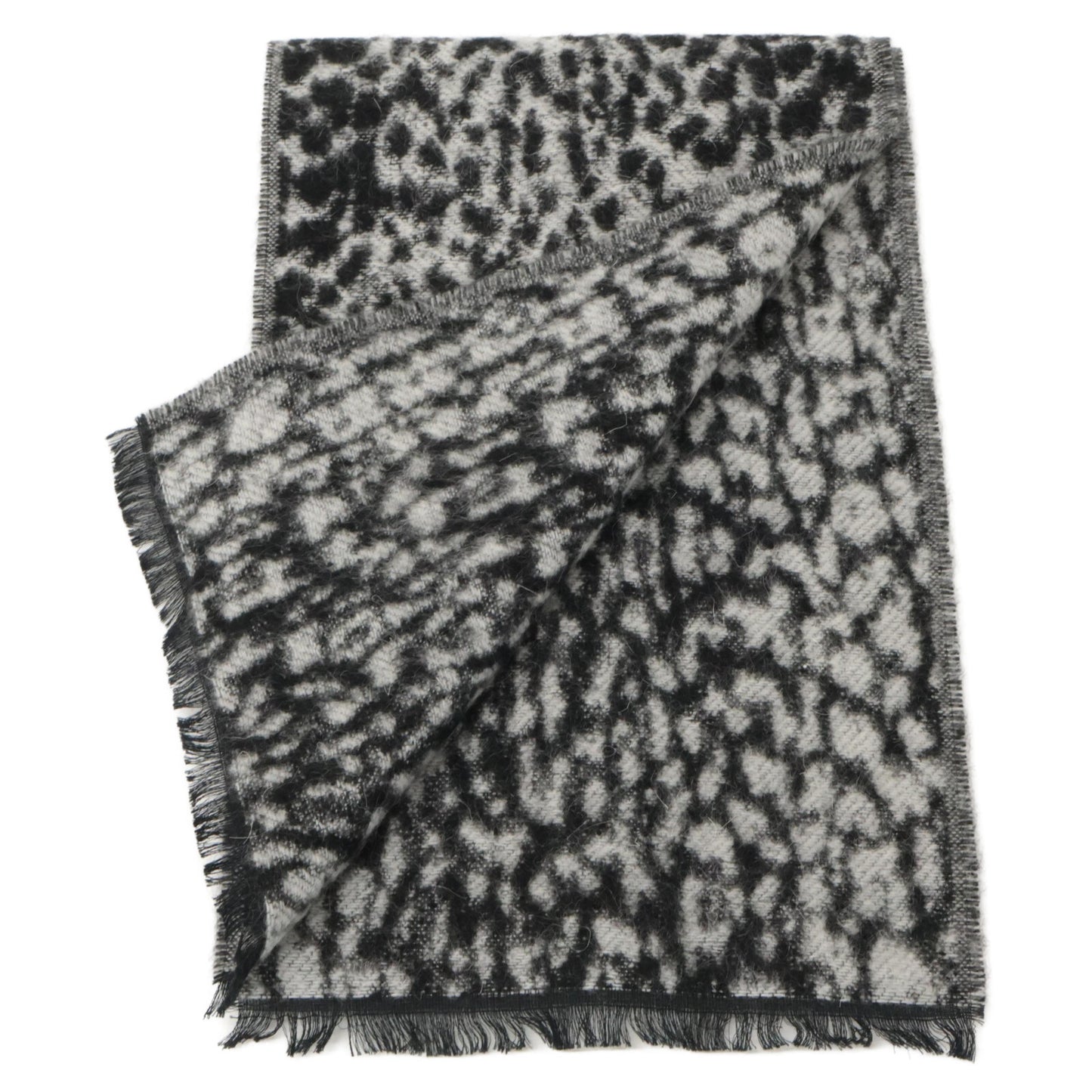 SAINT LAURENT PARIS サンローランパリ レオパード柄 ナロー マフラー