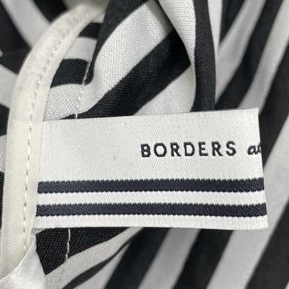 BORDERS at BALCONY ボーダーズアットバルコニー BD2211-2D-15 ﾌﾞﾗｯｸ ﾎﾞｰﾀﾞｰﾍﾟﾌﾟﾗﾑｶｯﾄｿｰ トップス 36