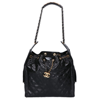 CHANEL シャネル 新品同様 25AW AS5311 シャイニークランブル シャネル25 ミディアム ハンドバッグ