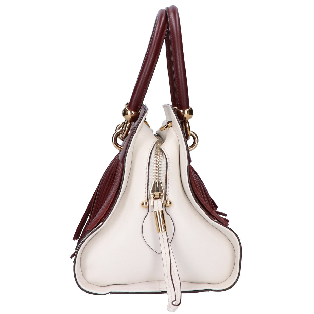 TOD'S トッズ SELLA セラ バイカラー フリンジ 2WAYショルダー ハンドバッグ