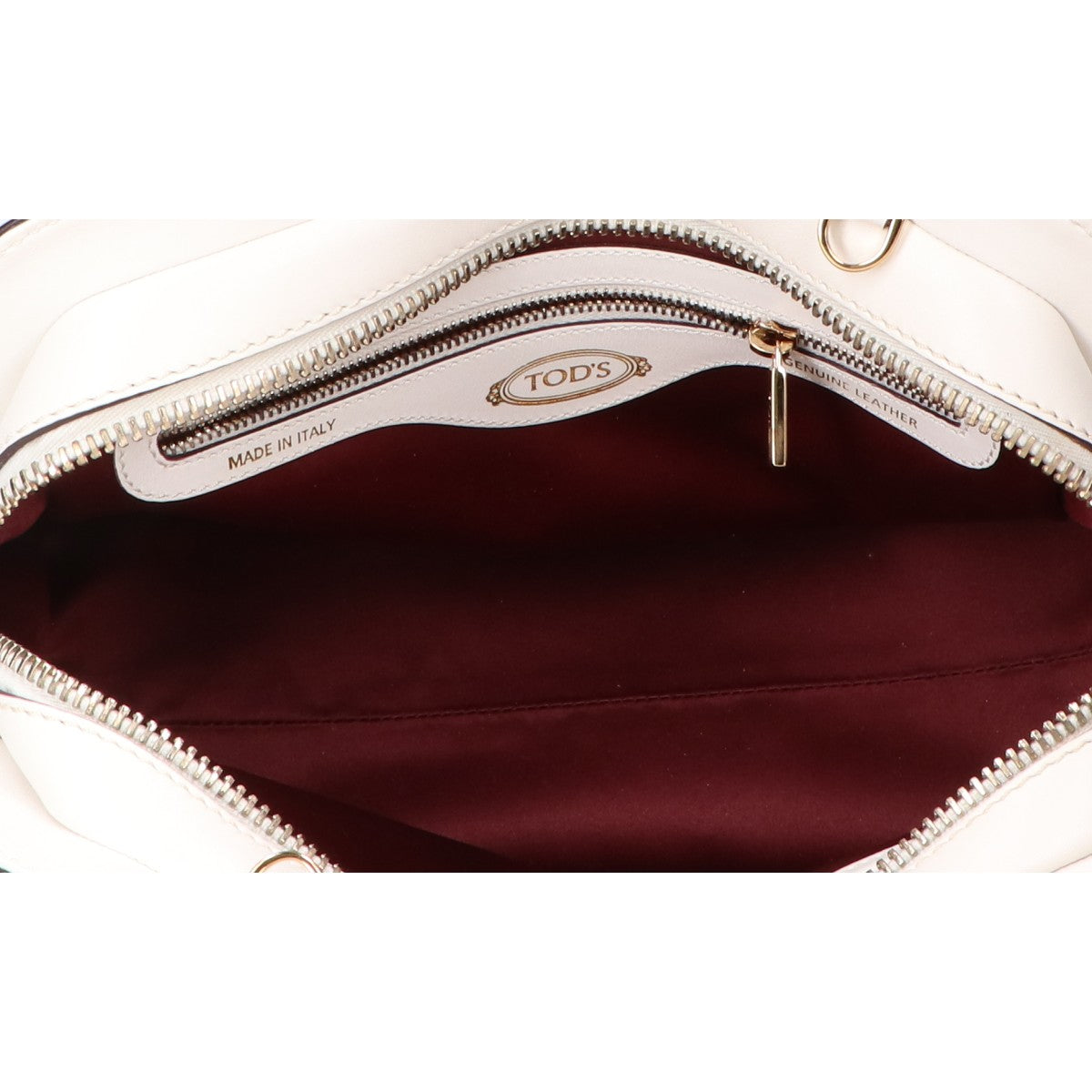 TOD'S トッズ SELLA セラ バイカラー フリンジ 2WAYショルダー ハンドバッグ