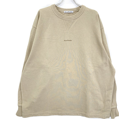 ACNE STUDIOS アクネ ストゥディオズ FN-MN-SWEA000260 ﾍﾞｰｼﾞｭ ちびﾛｺﾞｵｰﾊﾞｰｻｲｽﾞｽｳｪｯﾄ トップス XL