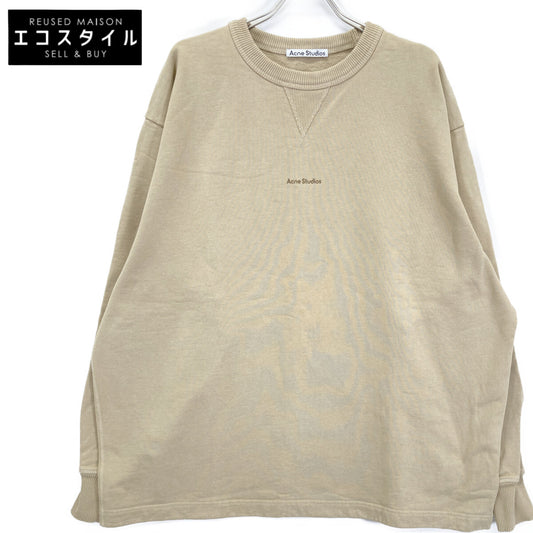 ACNE STUDIOS アクネ ストゥディオズ FN-MN-SWEA000260 ﾍﾞｰｼﾞｭ ちびﾛｺﾞｵｰﾊﾞｰｻｲｽﾞｽｳｪｯﾄ トップス XL