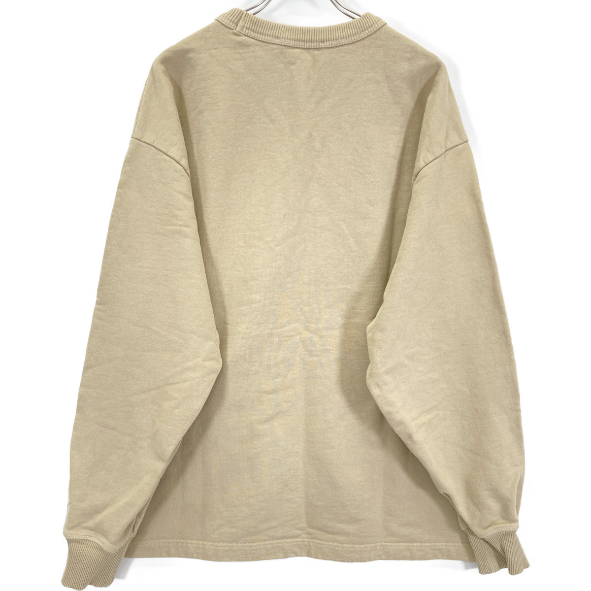 ACNE STUDIOS アクネ ストゥディオズ FN-MN-SWEA000260 ﾍﾞｰｼﾞｭ ちびﾛｺﾞｵｰﾊﾞｰｻｲｽﾞｽｳｪｯﾄ トップス XL