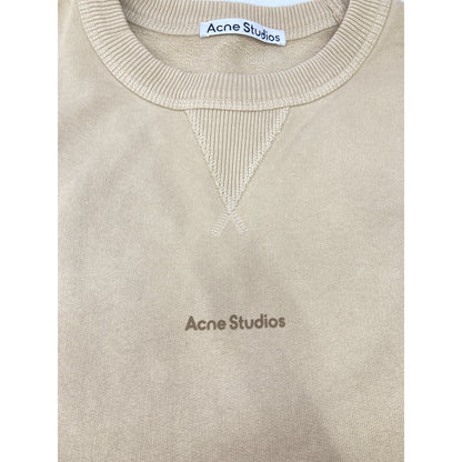 ACNE STUDIOS アクネ ストゥディオズ FN-MN-SWEA000260 ﾍﾞｰｼﾞｭ ちびﾛｺﾞｵｰﾊﾞｰｻｲｽﾞｽｳｪｯﾄ トップス XL