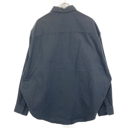 AMI PARIS アミパリス USH124.418 ﾌﾞﾗｯｸ ﾊｰﾄﾛｺﾞ刺繍長袖ｼｬﾂ トップス 44