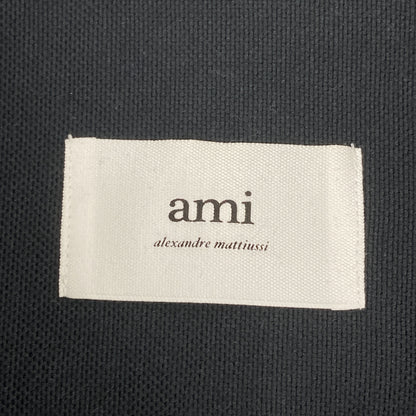 AMI PARIS アミパリス USH124.418 ﾌﾞﾗｯｸ ﾊｰﾄﾛｺﾞ刺繍長袖ｼｬﾂ トップス 44