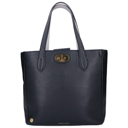 A.D.M.J. Accessoires De Mademoiselle ADMJ シュリンクレザー ターンロック トートバッグ