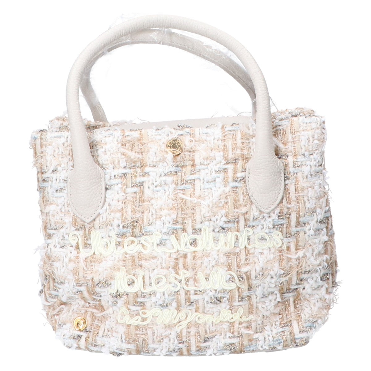 A.D.M.J. Accessoires De Mademoiselle ADMJ 【新品同様】23SC120103 ファンシーツイード トートバッグ