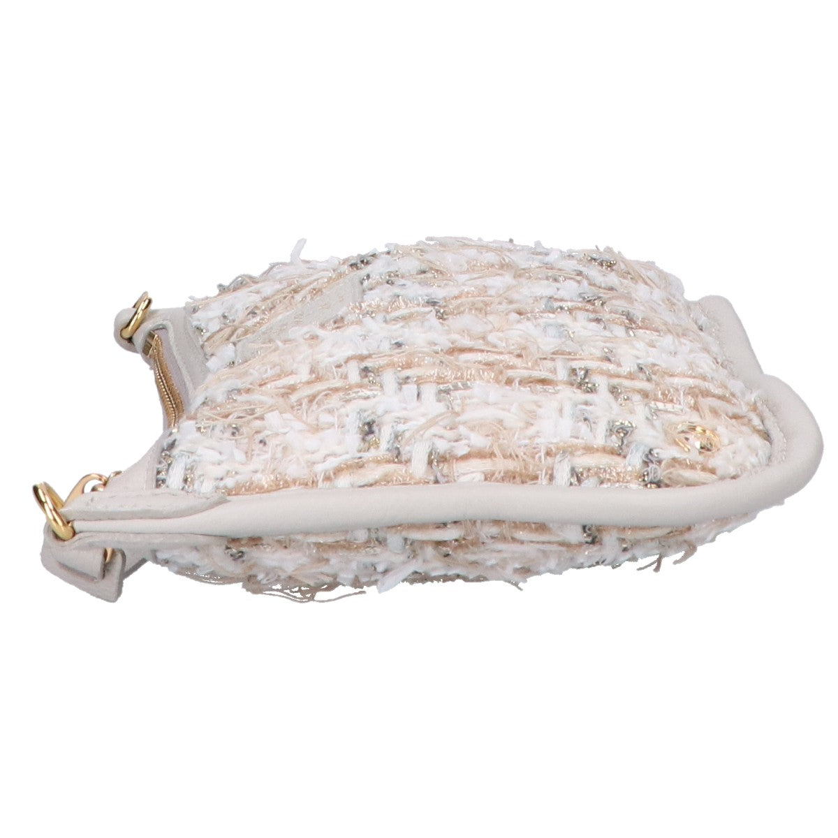 A.D.M.J. Accessoires De Mademoiselle ADMJ 【新品同様】23SC100306 Fancy Tweed Flat Shoulder with Strap ファンシーツイード フラットショルダー ウィズ ストラップ/ ショルダーバッグ