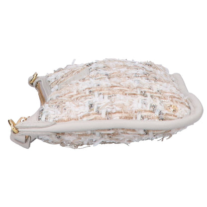 A.D.M.J. Accessoires De Mademoiselle ADMJ 【新品同様】23SC100306 Fancy Tweed Flat Shoulder with Strap ファンシーツイード フラットショルダー ウィズ ストラップ/ ショルダーバッグ