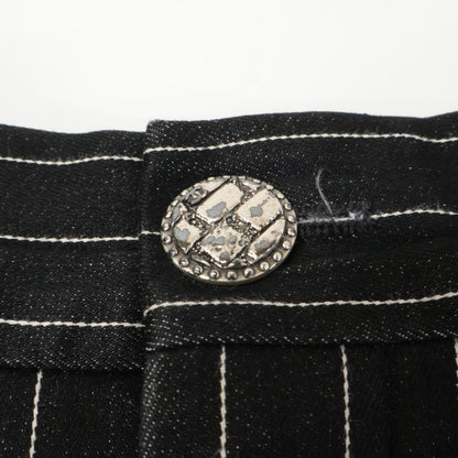 CHANEL シャネル P51530V38341 15SS ストライプ デニムキュロット ショートパンツ ボトムス 36