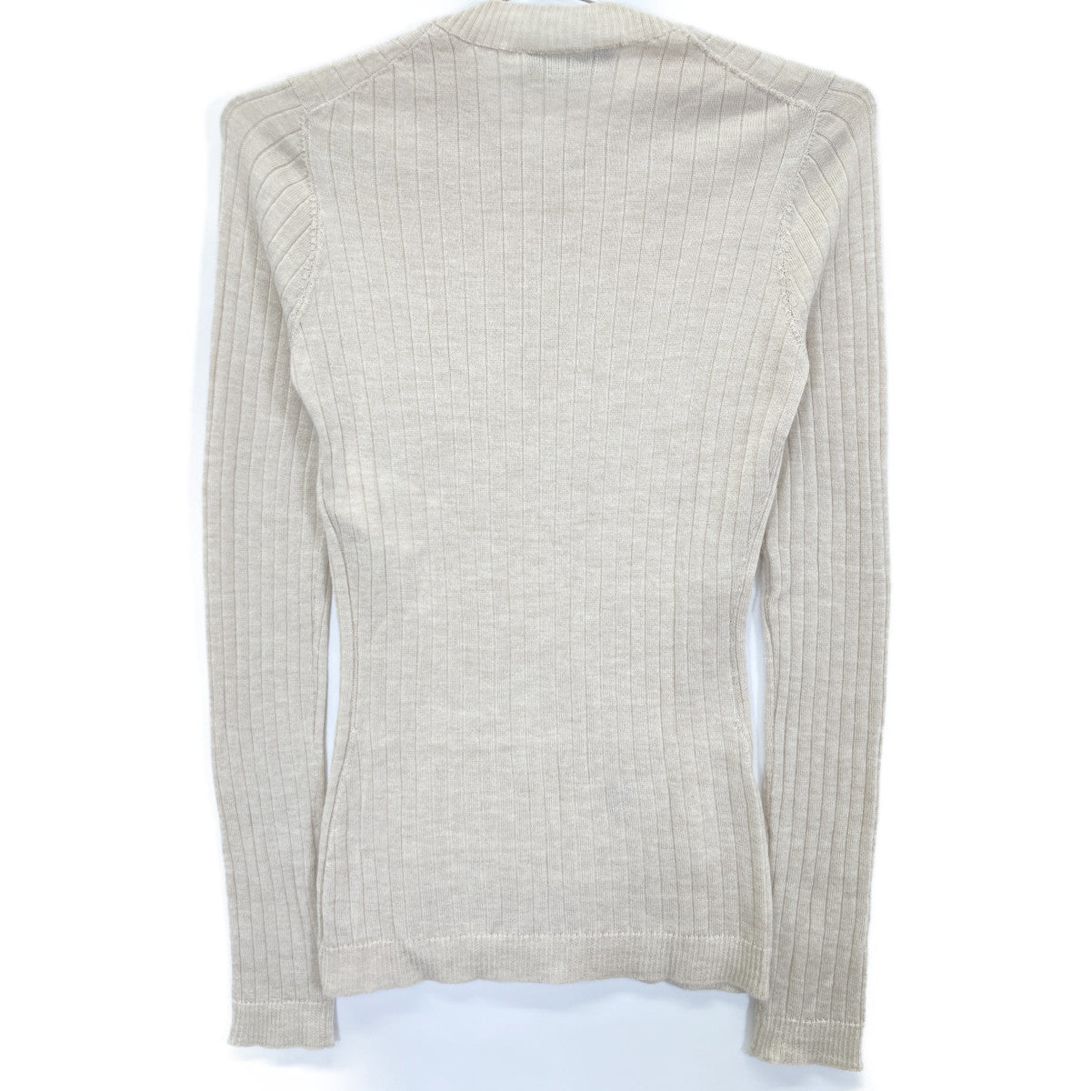 Christian Dior クリスチャンディオール 844S81AM115 ﾍﾞｰｼﾞｭ ｶｼﾐﾔｼﾙｸ BEE刺繍 ｸﾙｰﾈｯｸﾆｯﾄ トップス 34