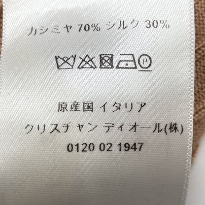 Christian Dior クリスチャンディオール 844S81AM115 ﾌﾞﾗｳﾝ ｶｼﾐﾔｼﾙｸ BEE刺繍 ｸﾙｰﾈｯｸﾆｯﾄ トップス 34