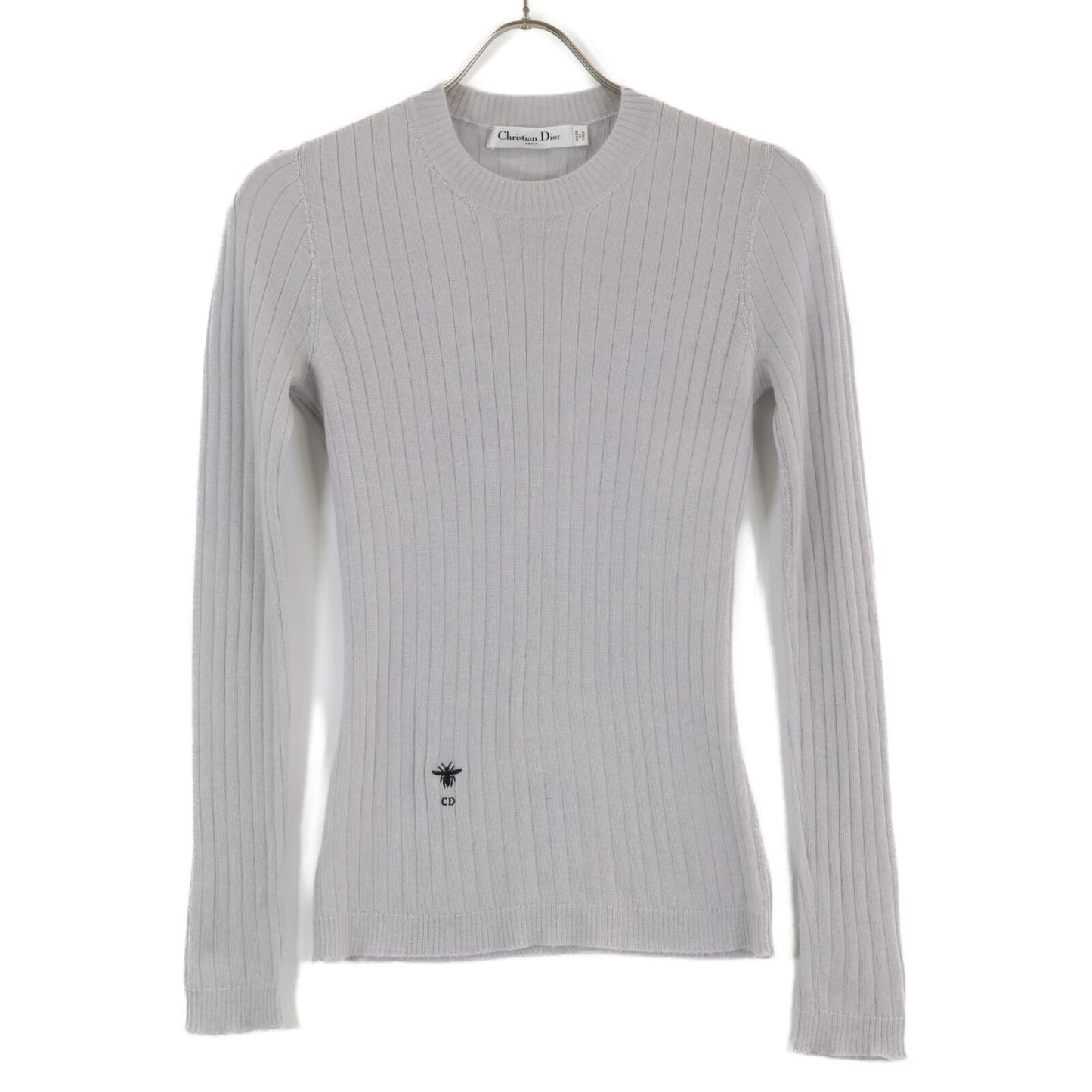 Christian Dior クリスチャンディオール 【美品/国内正規】844S81AM115 BEE刺繍 カシミヤｘシルク ニットセーター/ トップス I:38
