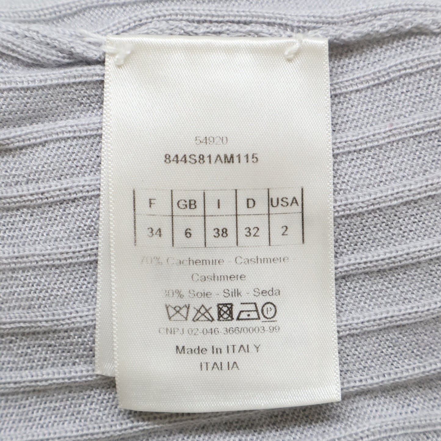 Christian Dior クリスチャンディオール 【美品/国内正規】844S81AM115 BEE刺繍 カシミヤｘシルク ニットセーター/ トップス I:38