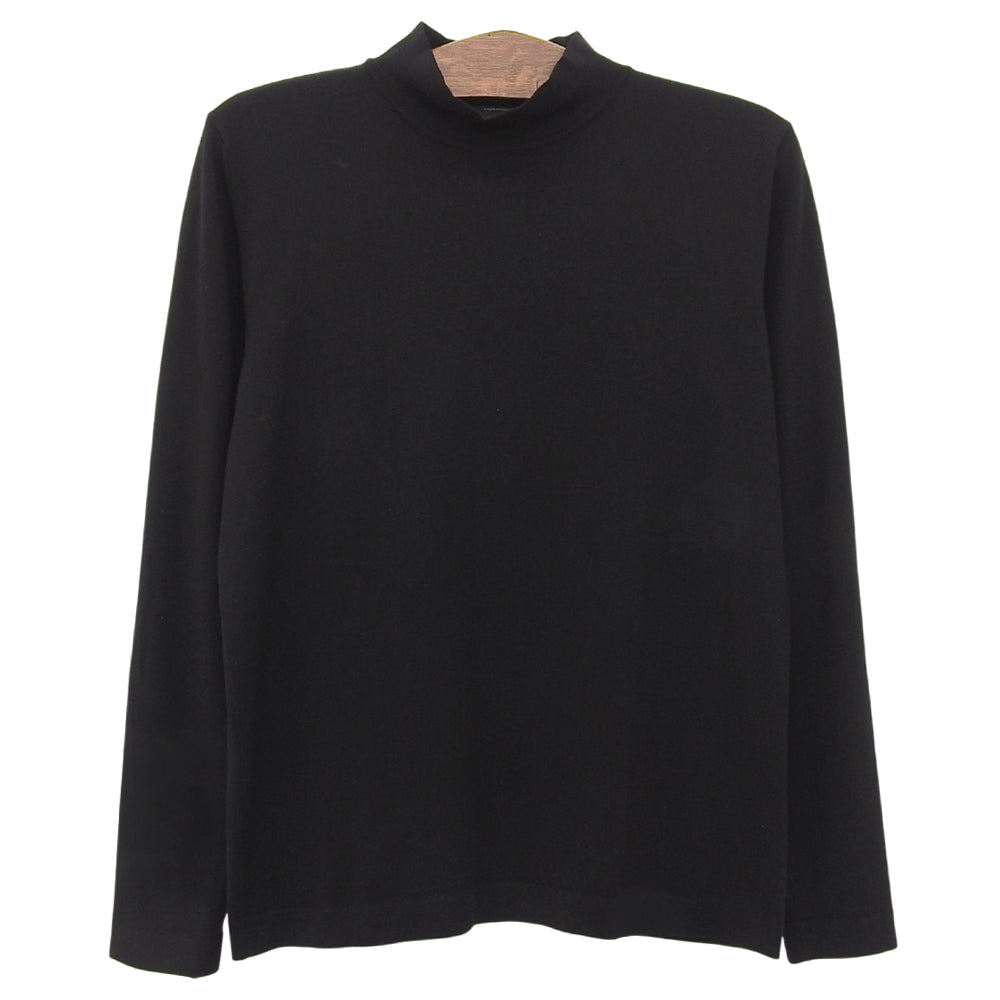 ZANONE ザノーネ 美品 ウール×ナイロン モックネック ハイゲージニットソー トップス メンズ 黒 ブラック 48 811965 Z0290 トップス 48