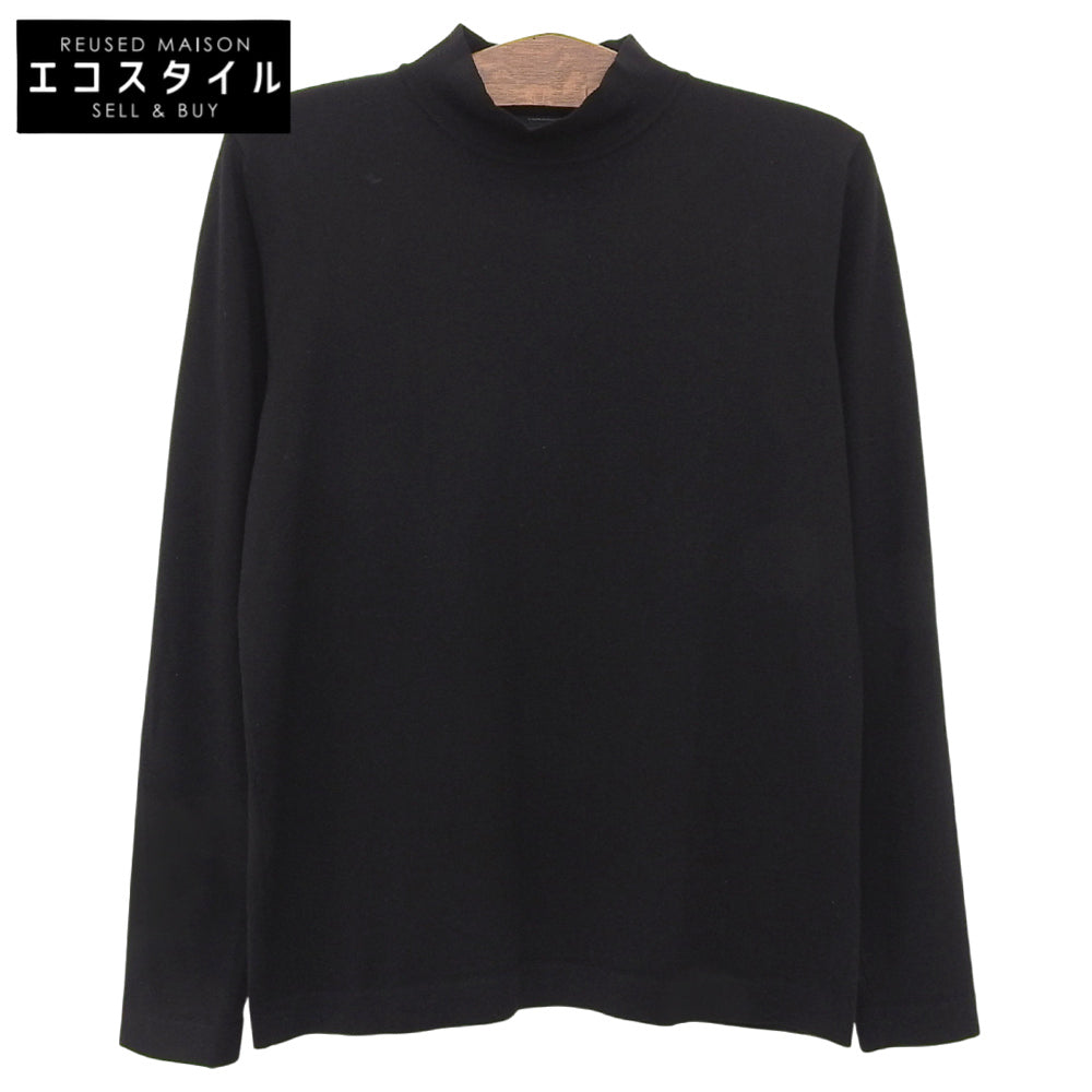 ZANONE ザノーネ 美品 ウール×ナイロン モックネック ハイゲージニットソー トップス メンズ 黒 ブラック 48 811965 Z0290 トップス 48