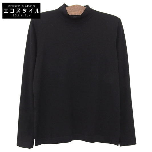 ZANONE ザノーネ 美品 ウール×ナイロン モックネック ハイゲージニットソー トップス メンズ 黒 ブラック 48 811965 Z0290 トップス 48