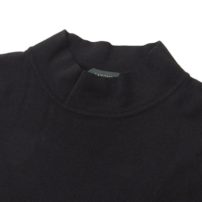 ZANONE ザノーネ 美品 ウール×ナイロン モックネック ハイゲージニットソー トップス メンズ 黒 ブラック 48 811965 Z0290 トップス 48