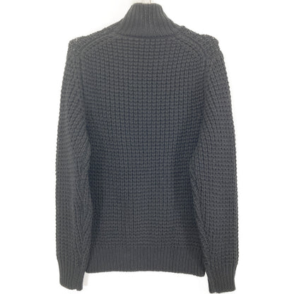 St.moritz サンモリッツ ﾌﾞﾗｯｸ ｴｸｽﾄﾗﾌｧｲﾝﾒﾘﾉｳｰﾙ ﾊｲﾈｯｸ ﾜｯﾌﾙﾆｯﾄﾌﾟﾙｵｰﾊﾞｰ トップス 48